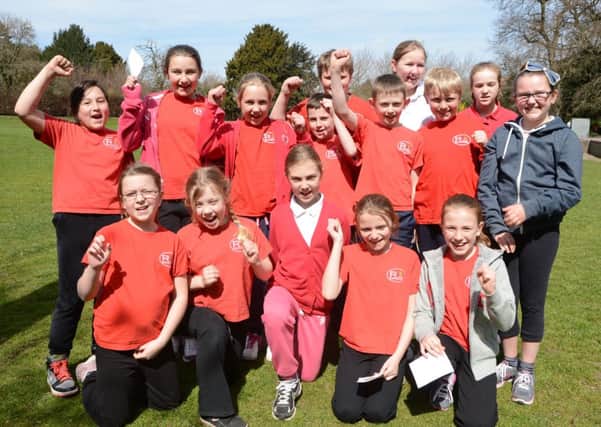 Pupils from Ranby CE Primary School at the Bassetlaw Primary Schools Orienteering event at King's Park in Retford G130423-3g