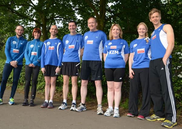 Gainsborough Morton Striders who are taking part in the Edinburgh Marathon G130524-2