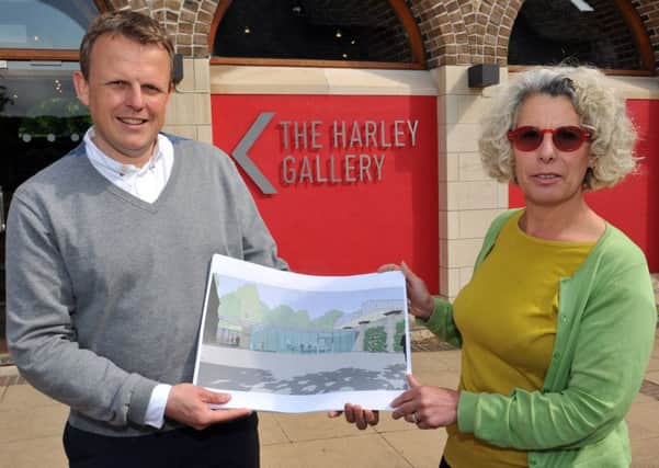 The Harley Gallery at Welbeck have unveiled plans for a new extension to house the Portland Collection. Pictured is Architect Hugh Broughton with Director of the Harley Foundation Lisa Gee (w130529-1a)