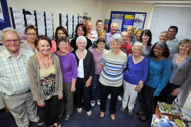 Celebration event at Citizen's Advice Bureau for the team of volunteers as part of Volunteers Week.  Pictured are some of the Citizen's Advice Bureau volunteers (w130605-3)