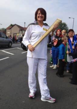 Tracy Haycox was selected to carry the Olympic torch in 2012