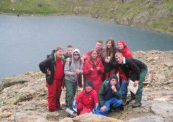 The climbers tackle Mount Snowdon to raise money to make a video raising awareness about peer-pressure and substance misuse