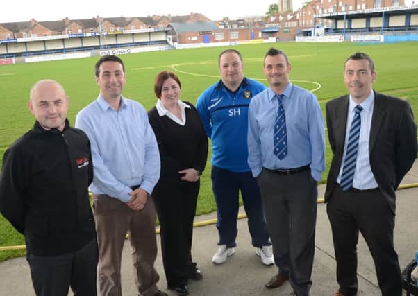 Businesses in Gainsborough are working in partnership with Gainsborough Trinity G130614-1