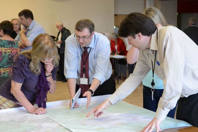 Rotherham Council local plan drop-in event at Dinnington Resource Centre G130621-1a