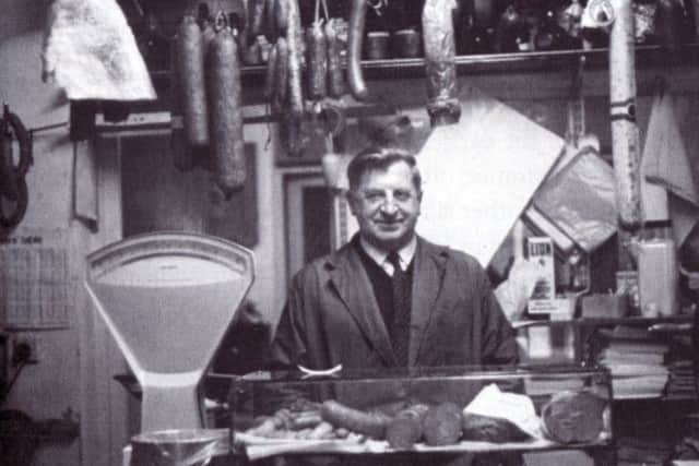 W. Nowak in his delicatessen shop at 6, Hardy Street, Worksop