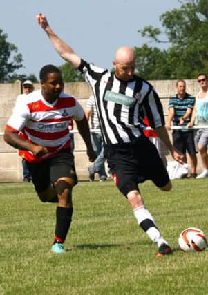 Retford United 2-4 Doncaster Rovers
Pre Season Friendly
Saturday 6th July 2013
Graeme Severn in action against Doncaster Rovers.

Jon Knight 07825 047766