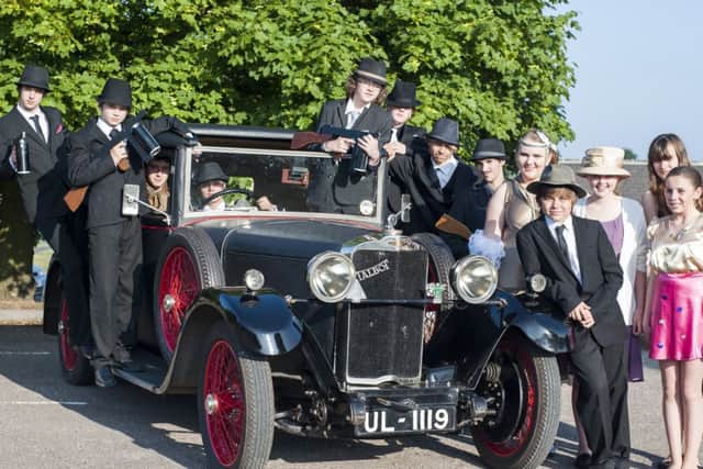 Bugsy Malone Cast by the Phoenix Young Players outside the Bawtry Phoenix Theatre
11 July 2013
Image © Paul David Drabble
www.pauldaviddrabble.co.uk