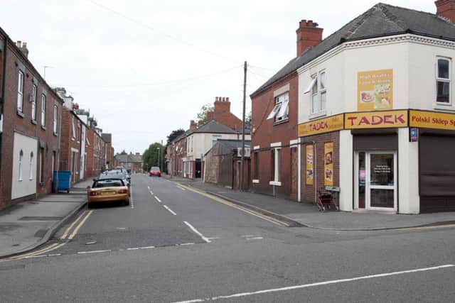 Gladstone Street, Worksop at the junction with Gateford Road