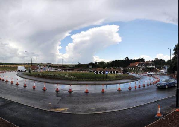 The new roundabout on the A57 at Todwick (w130729-1a)