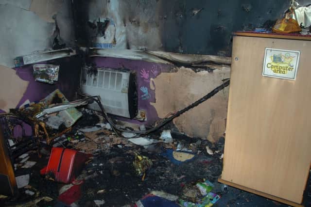 Arson attack at Little Lambs Nursery in Gainsborough G111212-2d