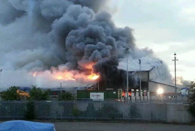 A recycling centre in Worksop caught fire on Saturday morning. Picture submitted via email by Andy.