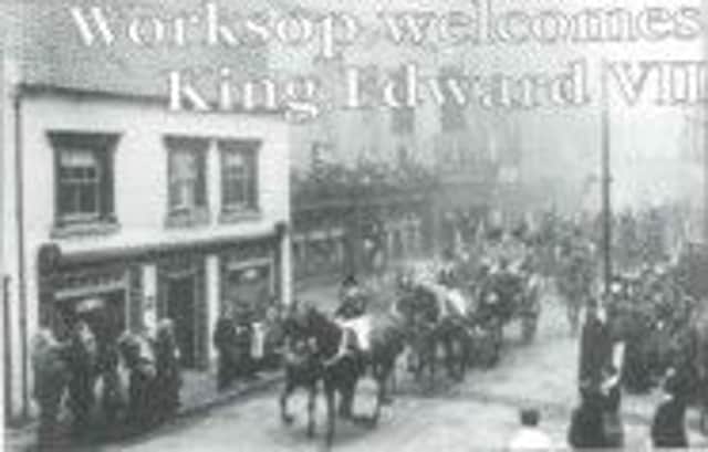 Crowds lined the streets of Worksop to welcome King Edward VII in December, 1905.