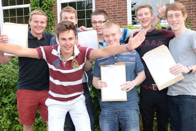 A-Level results day at Queen Elizabeth's High School in Gainsborough G130815-2j