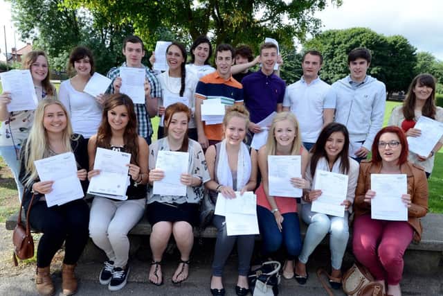 Some of Dinnington Comprehensive School's A level pupils.