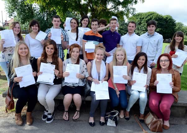 Some of Dinnington Comprehensive School's  A level pupils.