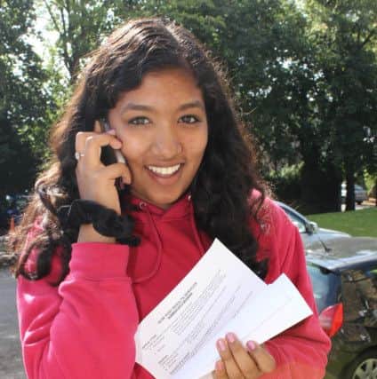 Nayana Punnoose rings home with news of her fantastic GCSE results from Sheffield High School