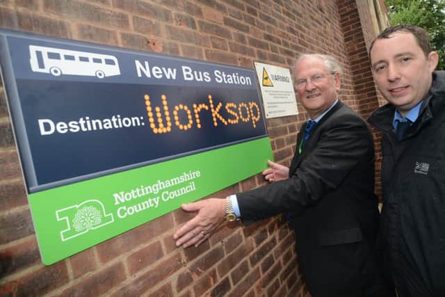 Notts County Council have purchased the former Worksop Business Venture Centre, with a plan to turn it into the new Worksop bus station.  Pictured is Chairman of Transport and Highways Richard Jackson and Coun Reg Adair  (w120718-6b)