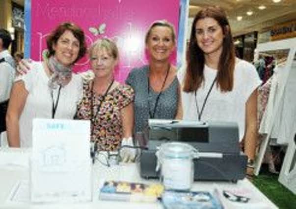 Safe@Last volunteers Dena Roering, Diane Crouch, Hilary Massarella and Elizabeth Massarella at the Charity Chicks pop-up shop at Meadowhall