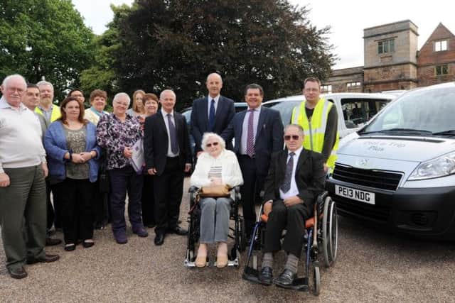 Launch event at Rufford Abbey for new car scheme for wheelchair user in Bassetlaw, Tuxford and Newark and Sherwood.