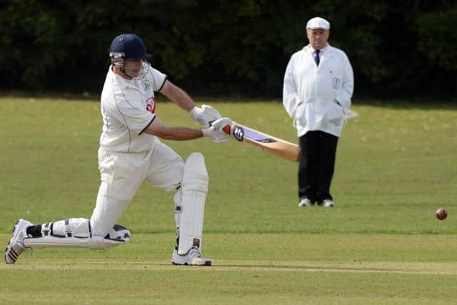 Bassetlaw League Div 3. Lea Park v Wadworth. Lea batsman Chris Needham G130914-5b