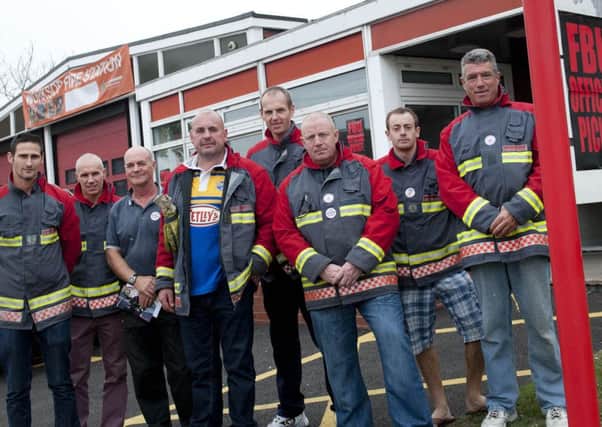 Firefighters on strike at Worksop Fire Station