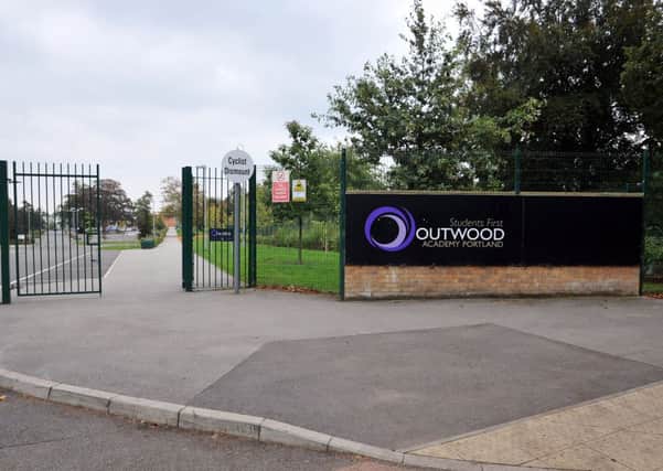 Outwood Academy Portland was closed to students as teachers took strike action