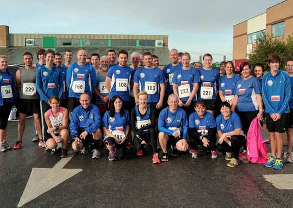Gainsborough 5K race, pictured are Gainsborough & Morton Striders. The Striders are also celebrating winning 'Club of the year' award in English Athletics. (w131021-1a)