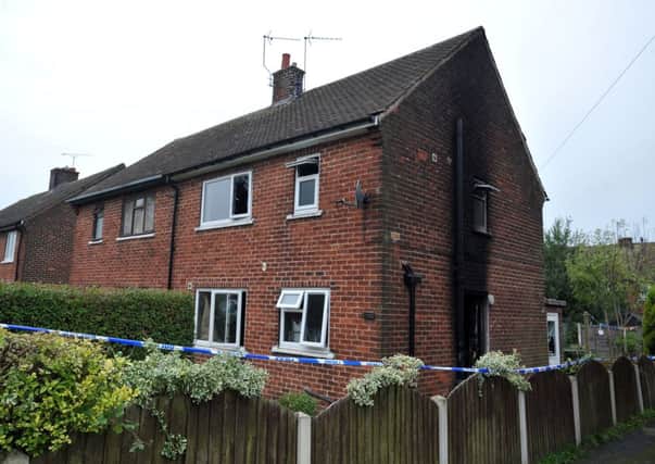 The scene of a fire on Manor Road, Dinnington