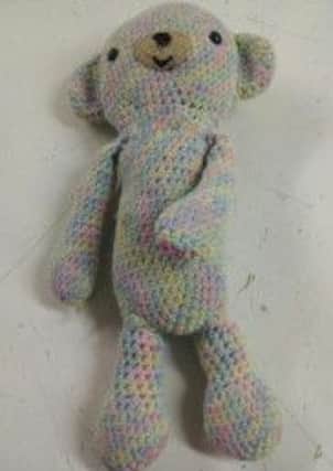 The teddy found in Worksop