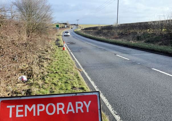 The A619 Worksop Road where several cars skidded off the carriageway in icy conditions over Christmas