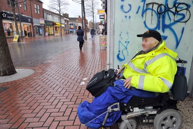 Disabled pensioner Stanley Hill is homeless on the streets of Worksop