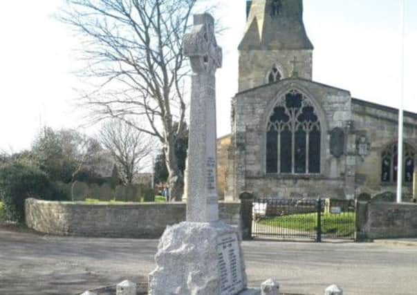 Misterton War Memorial after being cleaned