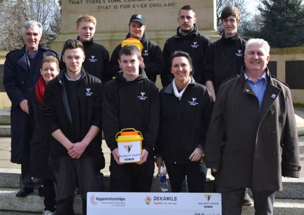 Some of the Rotherham apprentices who took part in the Dekamile challenge