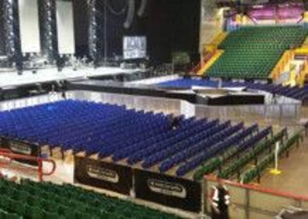 Events Solutions'  barrier in place at Newcastle's Metro Radio Arena