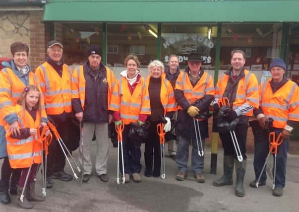 Todwick councillors and residents during the recent litter pick-up day
