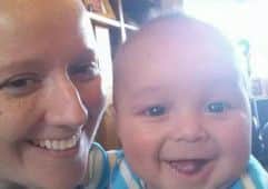 Julie Nyamande, with son Ethan soon after he was born, is running the Race For Life at Clumber Park