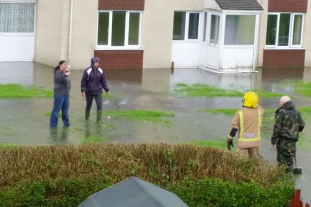 Scenes like this on Theaker Avenue in Gainsborough were common throughout the town. The fire service eventually pumped all the excess water away