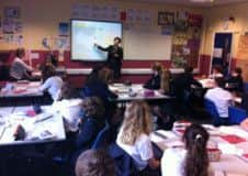 Pupils at Queen Elizabeth's High School in Gainsborough are taught by Ms Yang Xinghua from their partner school Tangshan Oriental Bilingual School in China