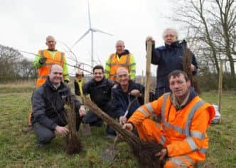 Barbara (back right) with some of the members of the Banks team responsible for managing the Penny Hill site