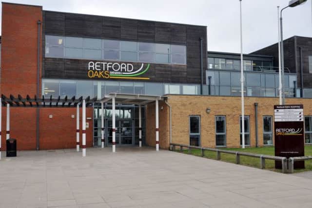 The ducklings were stuck in a drain at Retford Oaks School