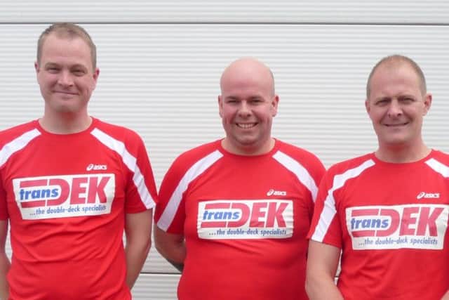 Taking on the Tough Mudder for Macmillan Cancer are (from left) Dean Butler, Martin James and Leon Butler