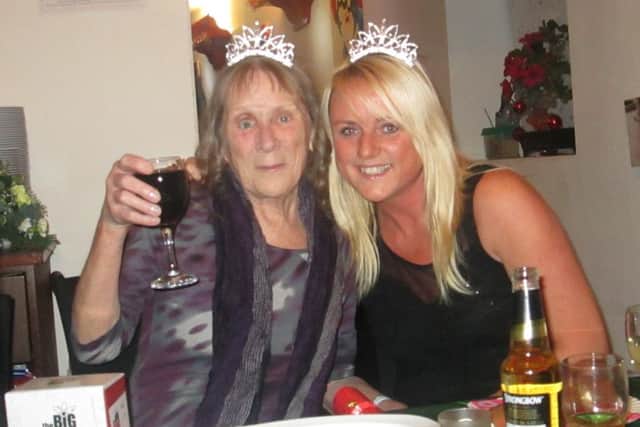 Whitwell Players supporter Carol Storer on her 70th birthday at Cedar House