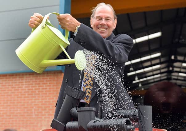 Melvyn Davenport has invented the Watflow water harvester. Picture: John Bates