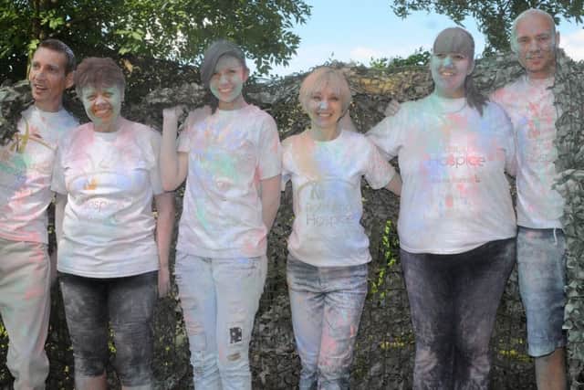 The fundraising team at Rotherham Hospice at the launch of the colour assualt course. Picture: Andrew Roe
