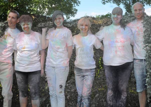 The fundraising team at Rotherham Hospice at the launch of the colour assualt course. Picture: Andrew Roe