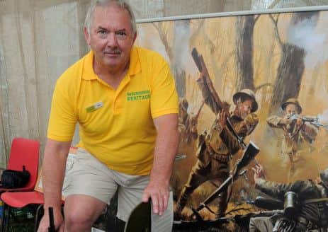 NWGU 2-8-14 Barlborough Heroes, Neil harrison with 1914-18 Maxin Machine Gun BC 2