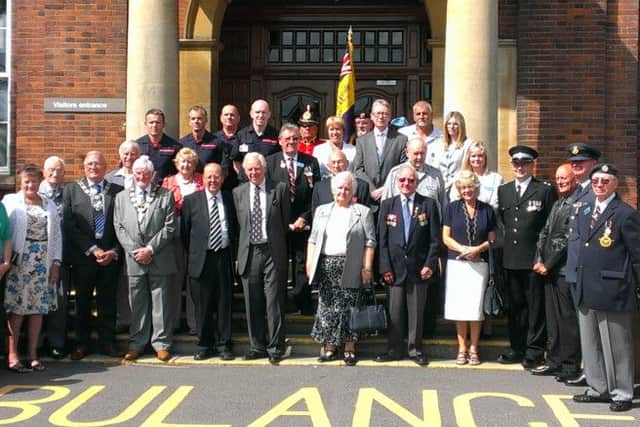 A ceremony to mark the cenetary of WW1 was held at John Coupland hospital