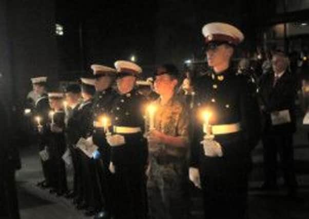 The British Legion's Lights Out event in Worksop earlier this month