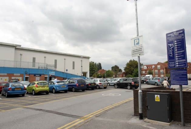 The Priory Centre car park in Worksop.