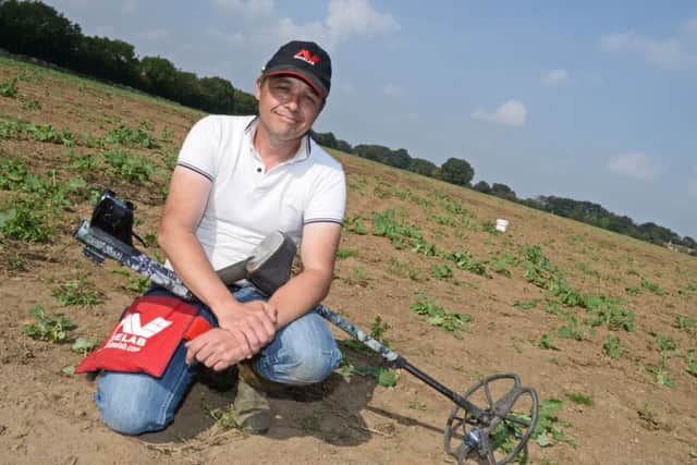 John Stoner, a Worksop metal detector enthusiast has found a coin that is worth an estimated £1m. Picture: Marie Caley NWGU 10-09-14 Stoner MC 5